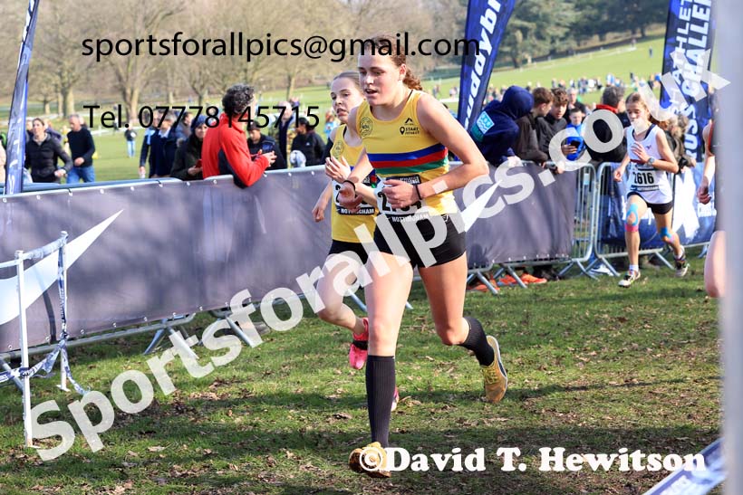 Girls Under-15s, 2024 CAU Inter Counties Cross Country Champs., Wollaton Park, Nottingham. Photo: David T. Hewitson/Sports for All Pics